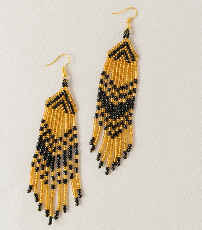 Beaded Kolon Tassle Earrings Sesotunawa Earrings