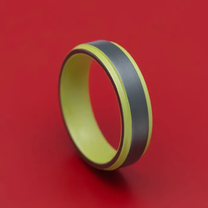 Black Zirconium And Cerakote Ring Custom Made Lashbrook Rings