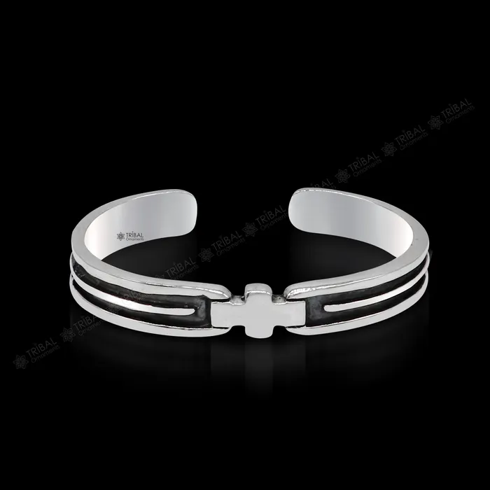 Bracelets 925 sterling silver handmade open face cuff bangle bracelet gifting solid adjustable jewelry best gift cuff bracelet from india nsk376 TRIBAL ORNAMENTS