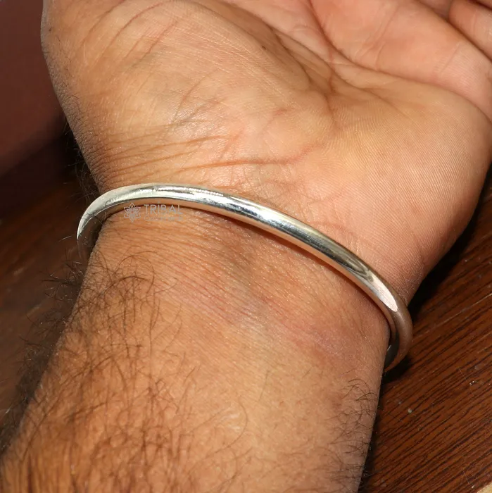 Bracelets 925 Sterling silverSilver Cuff BraceletMens Silver Bangle braceletplain solid cuff kada bracelet for both mens girls cuff216 TRIBAL ORNAMENTS