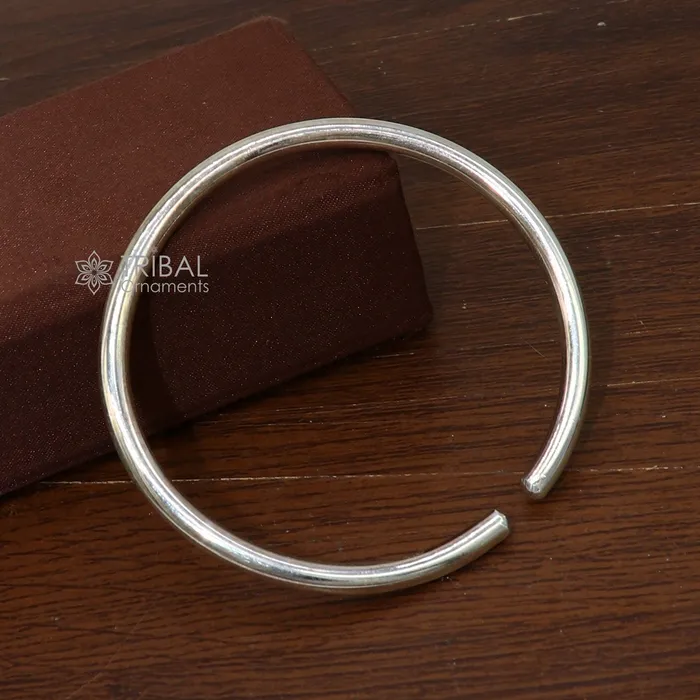 Bracelets 925 Sterling silverSilver Cuff BraceletMens Silver Bangle braceletplain solid cuff kada bracelet for both mens girls cuff216 TRIBAL ORNAMENTS