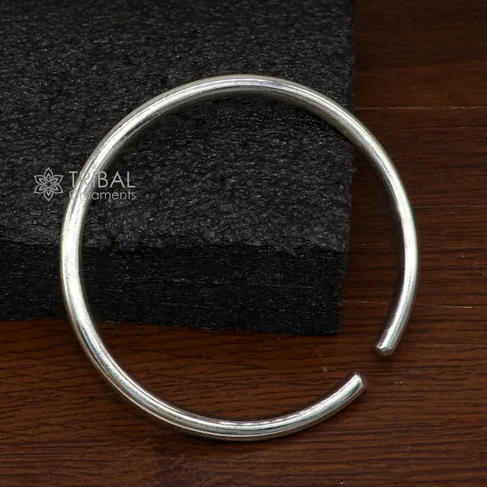Bracelets 925 Sterling silverSilver Cuff BraceletMens Silver Bangle braceletplain solid cuff kada bracelet for both mens girls cuff216 TRIBAL ORNAMENTS