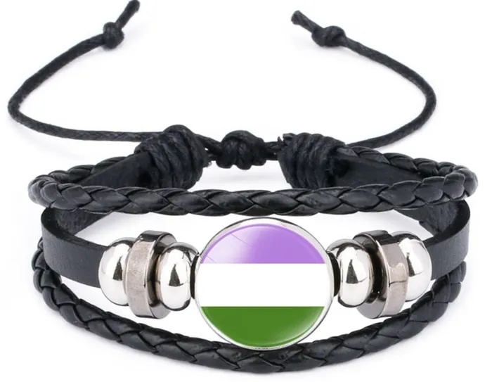 Bracelets polly B958 Lavender Green Leather Bracelet