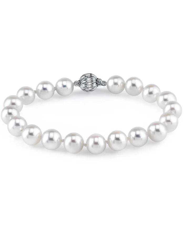 Bracelets spt 7075mm White Freshwater Pearl Bracelet AAA Quality