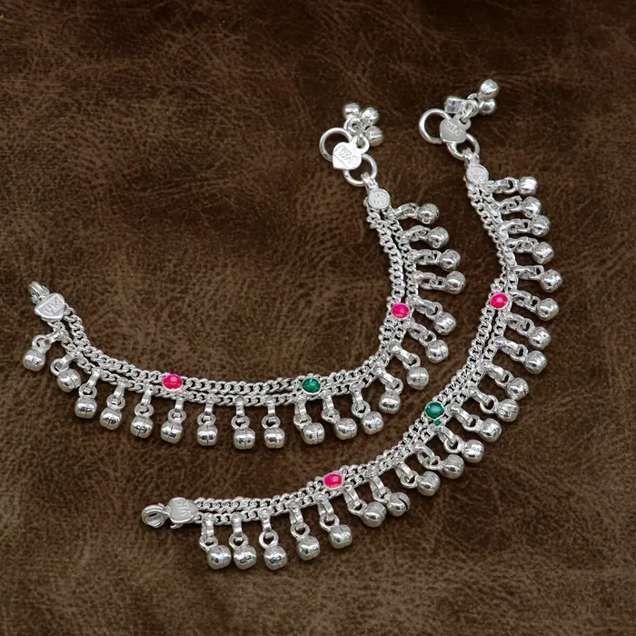 Bracelets TRIBAL ORNAMENTS 6 Pure sterling silver handmade jingling anklets new born baby ankle bracelet best gifting noisy anklets kids jewelry from India ank309 Bracelets TRIBAL ORNAMENTS 6 Pure sterling silver handmade jingling anklets new born baby ankle bracelet best gifting noisy anklets kids jewelry from India ank309