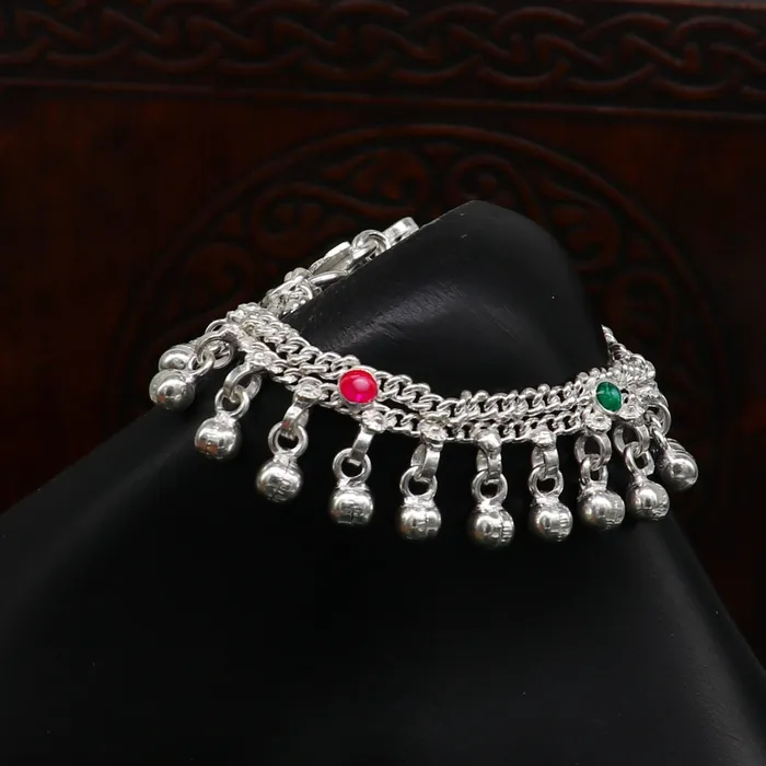 Bracelets TRIBAL ORNAMENTS 6 Pure sterling silver handmade jingling anklets new born baby ankle bracelet best gifting noisy anklets kids jewelry from India ank309 Bracelets TRIBAL ORNAMENTS 6 Pure sterling silver handmade jingling anklets new born baby ankle bracelet best gifting noisy anklets kids jewelry from India ank309