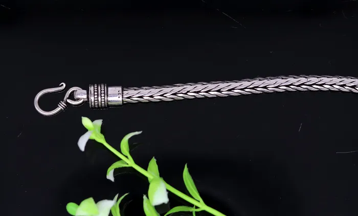 Bracelets TRIBAL ORNAMENTS 85 long handmade 925 sterling silver gorgeous customized vintage design wheat chain bracelet unisex personalized gifting jewelry nsbr35