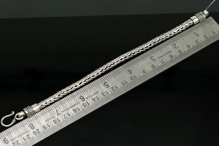 Bracelets TRIBAL ORNAMENTS 85 long handmade 925 sterling silver gorgeous customized vintage design wheat chain bracelet unisex personalized gifting jewelry nsbr35