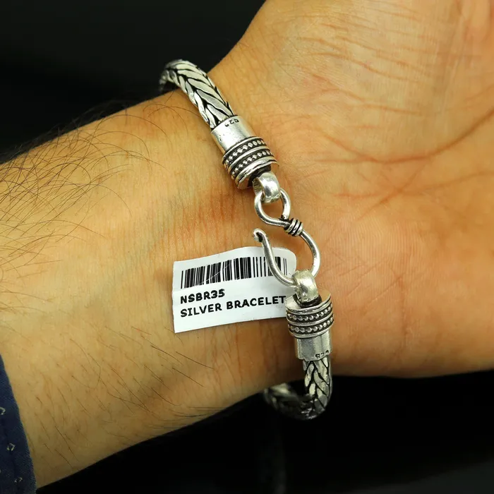 Bracelets TRIBAL ORNAMENTS 85 long handmade 925 sterling silver gorgeous customized vintage design wheat chain bracelet unisex personalized gifting jewelry nsbr35