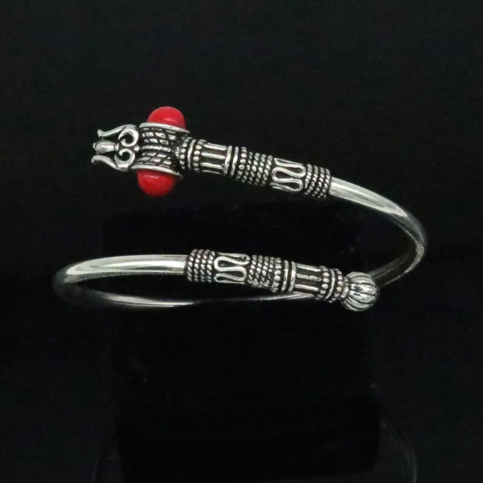 Bracelets TRIBAL ORNAMENTS 925 Sterling silver handmade lord Shiva Trident customized bangle bracelet kada bahubali kadashiva kada unisex adjustable bracelet nssk20