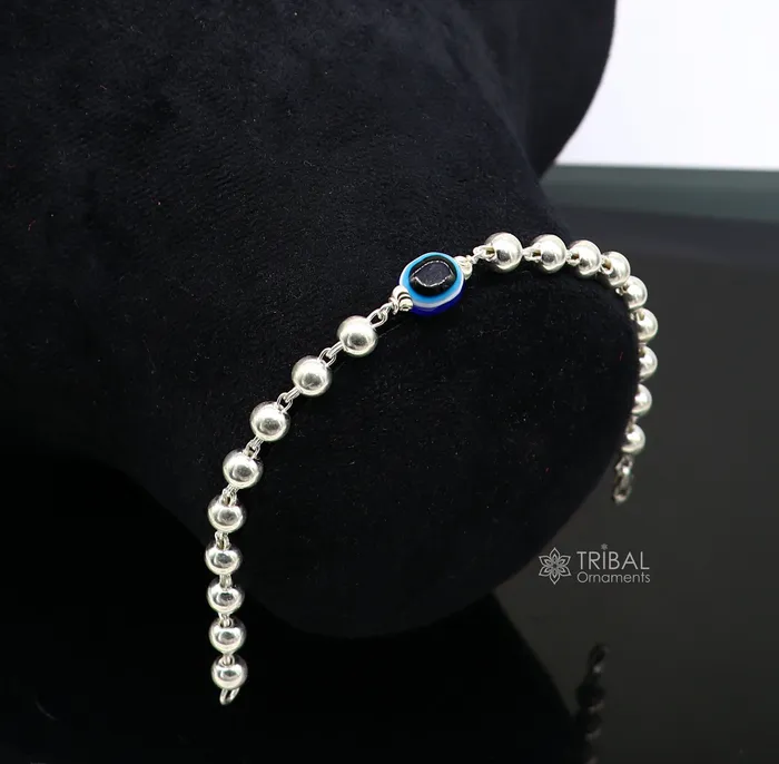Bracelets TRIBAL ORNAMENTS 925 sterling silver handmade silver beaded evil eye bracelet amazing stylish unisex cultural trendy bracelet all sizes jewelry sbr463 Bracelets TRIBAL ORNAMENTS 925 sterling silver handmade silver beaded evil eye bracelet amazing stylish unisex cultural trendy bracelet all sizes jewelry sbr463
