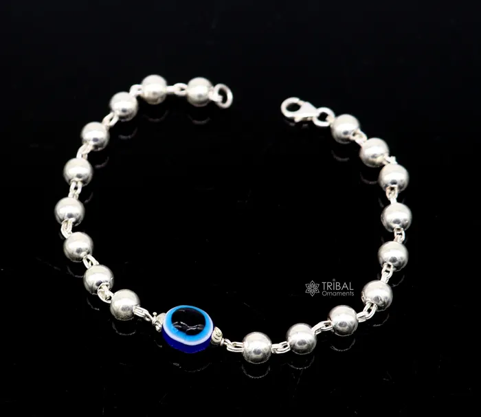 Bracelets TRIBAL ORNAMENTS 925 sterling silver handmade silver beaded evil eye bracelet amazing stylish unisex cultural trendy bracelet all sizes jewelry sbr463 Bracelets TRIBAL ORNAMENTS 925 sterling silver handmade silver beaded evil eye bracelet amazing stylish unisex cultural trendy bracelet all sizes jewelry sbr463