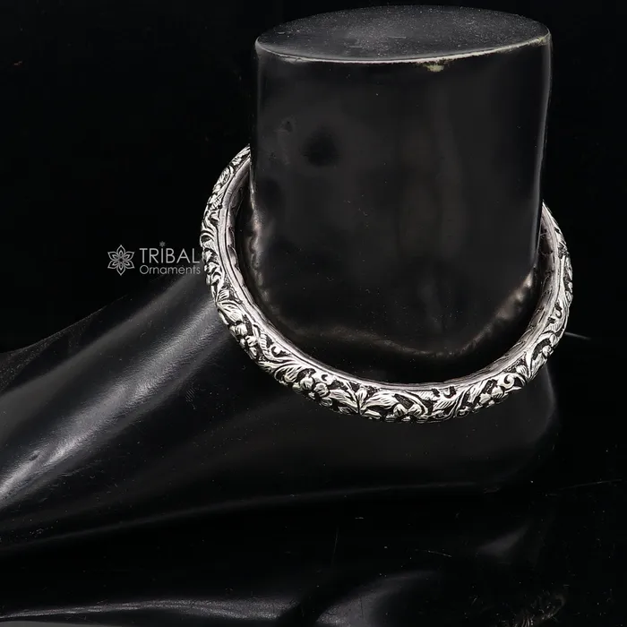 Bracelets TRIBAL ORNAMENTS 925 sterling silver Vintage antique design handmade gorgeous oxidized foot kada ankle bracelet tribal ethnic silver jewelry nsfk99 Bracelets TRIBAL ORNAMENTS 925 sterling silver Vintage antique design handmade gorgeous oxidized foot kada ankle bracelet tribal ethnic silver jewelry nsfk99