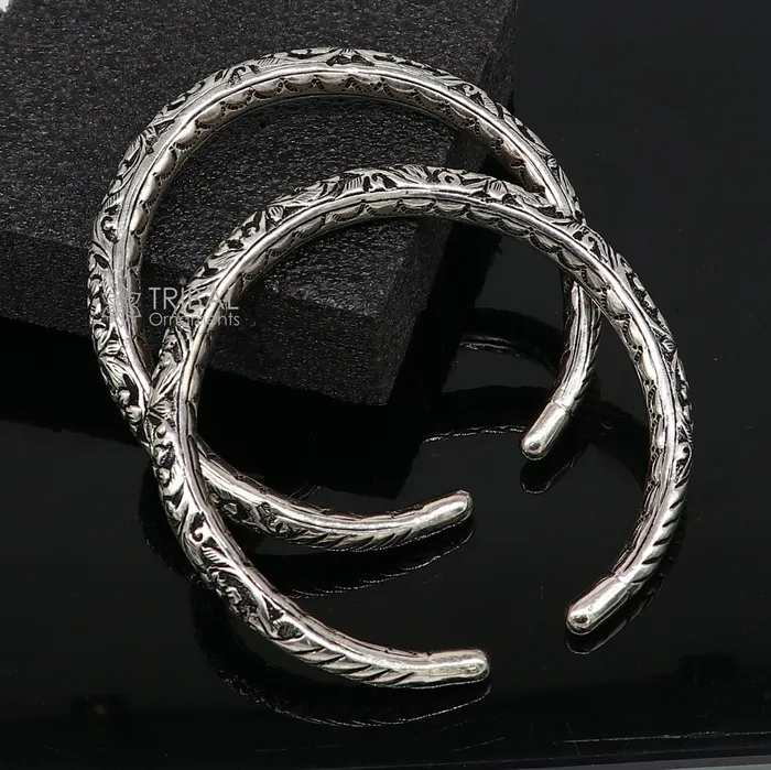 Bracelets TRIBAL ORNAMENTS 925 sterling silver Vintage antique design handmade gorgeous oxidized foot kada ankle bracelet tribal ethnic silver jewelry nsfk99 Bracelets TRIBAL ORNAMENTS 925 sterling silver Vintage antique design handmade gorgeous oxidized foot kada ankle bracelet tribal ethnic silver jewelry nsfk99