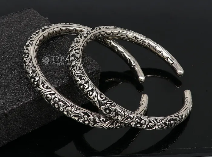 Bracelets TRIBAL ORNAMENTS 925 sterling silver Vintage antique design handmade gorgeous oxidized foot kada ankle bracelet tribal ethnic silver jewelry nsfk99 Bracelets TRIBAL ORNAMENTS 925 sterling silver Vintage antique design handmade gorgeous oxidized foot kada ankle bracelet tribal ethnic silver jewelry nsfk99