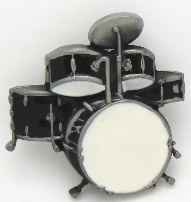 BU78 Black Drum Set Belt Buckle POLLY Rings