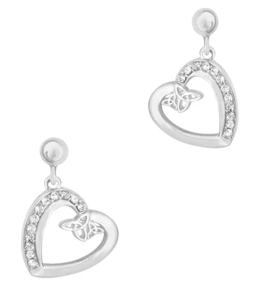 Celtic Trinity Knot Heart Earrings Hamilton Young Earrings