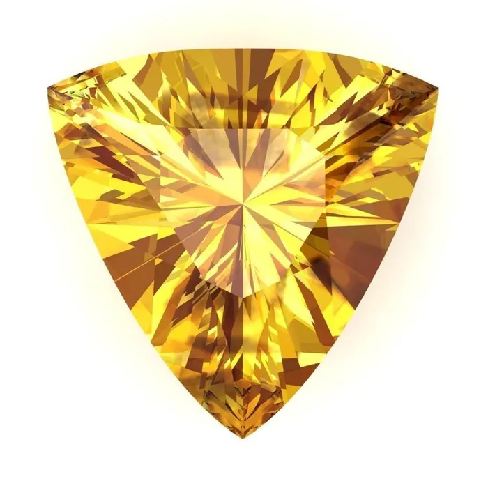 Chatham Earrings Trillion Chatham LabGrown Yellow Sapphire Gems