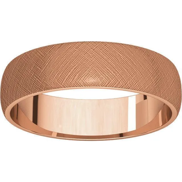 Classic Wedding Band Florentine Finish Fire Brilliance Rings