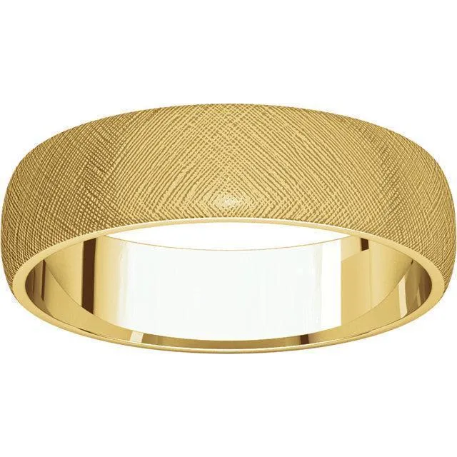 Classic Wedding Band Florentine Finish Fire Brilliance Rings