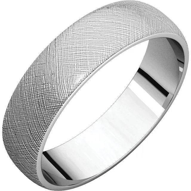 Classic Wedding Band Florentine Finish Fire Brilliance Rings
