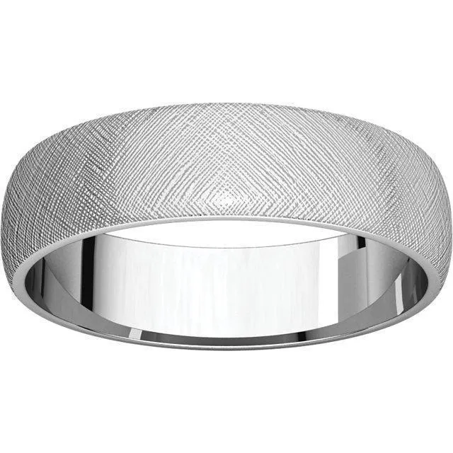 Classic Wedding Band Florentine Finish Fire Brilliance Rings