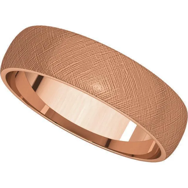 Classic Wedding Band Florentine Finish Fire Brilliance Rings