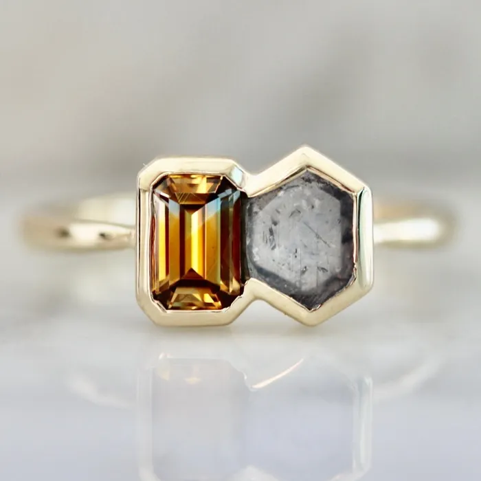 Common Rite Supply Rings Mulder Scully OrangeBlue Emerald Cut Montana Sapphire Ring Common Rite Supply Rings Mulder Scully OrangeBlue Emerald Cut Montana Sapphire Ring