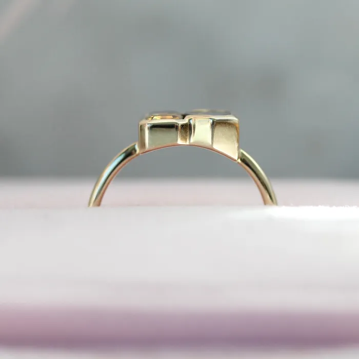 Common Rite Supply Rings Mulder Scully OrangeBlue Emerald Cut Montana Sapphire Ring