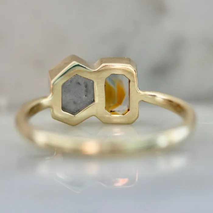 Common Rite Supply Rings Mulder Scully OrangeBlue Emerald Cut Montana Sapphire Ring
