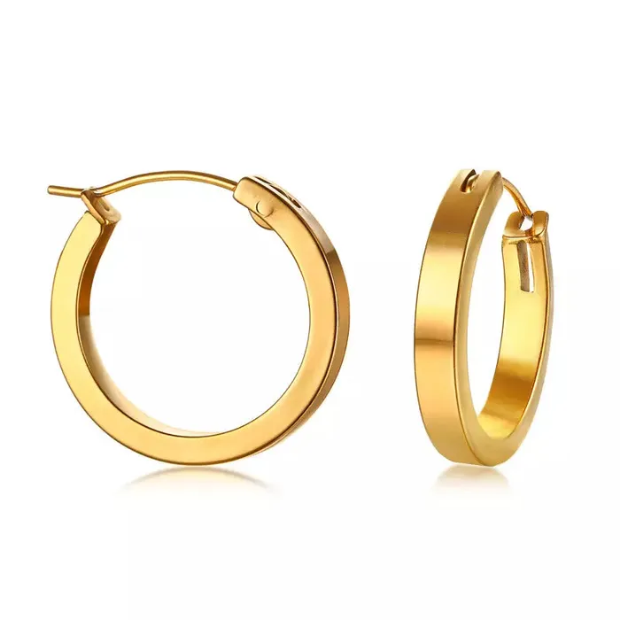 Earrings 18K GoldFilled Flat Small Hoop Earrings Jewelvers