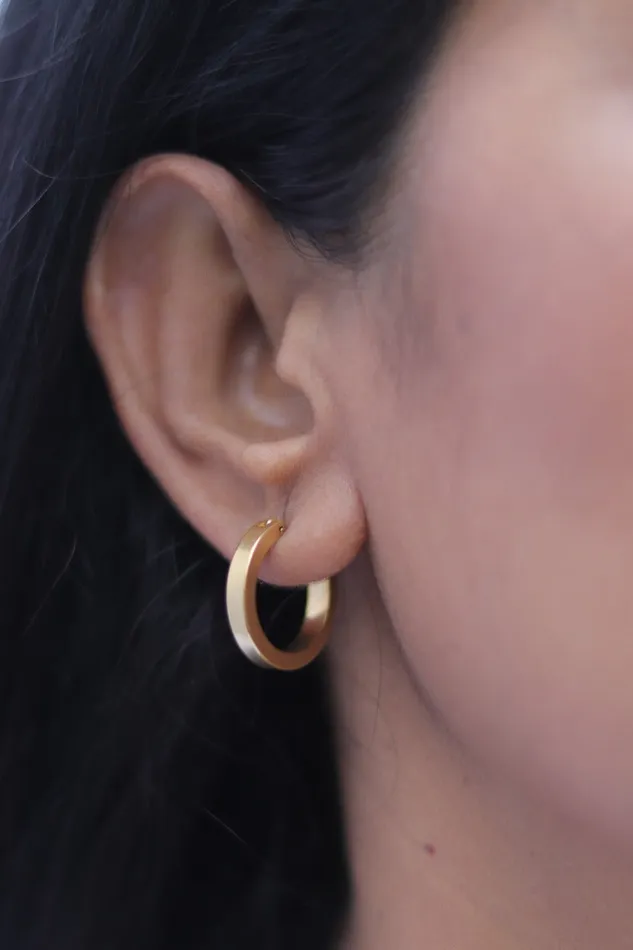 Earrings 18K GoldFilled Flat Small Hoop Earrings Jewelvers Earrings 18K GoldFilled Flat Small Hoop Earrings Jewelvers
