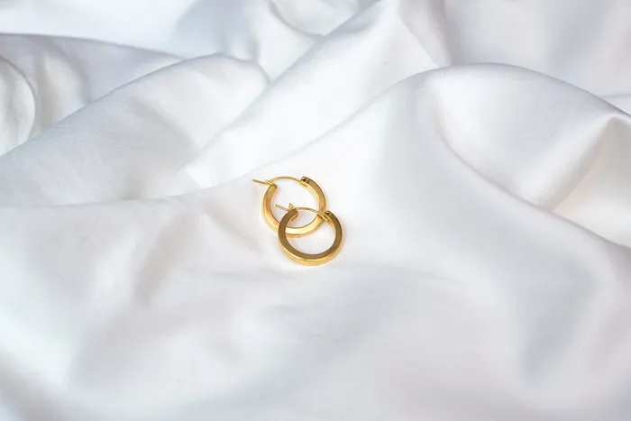 Earrings 18K GoldFilled Flat Small Hoop Earrings Jewelvers Earrings 18K GoldFilled Flat Small Hoop Earrings Jewelvers