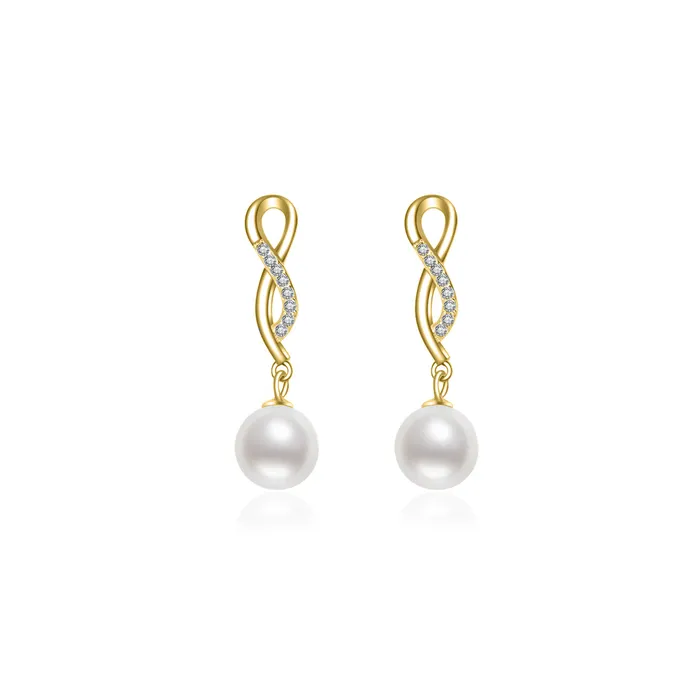 Earrings Elegant Freshwater Pearl Earrings WE00633 Pearly Lustre