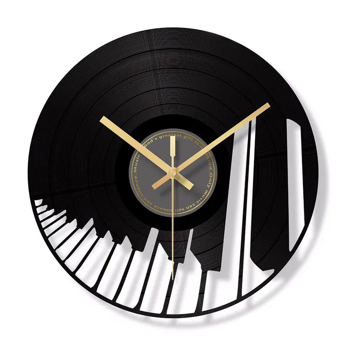 Earrings GO BRILLIANT Store Piano Reflection Vinyl Glass Clock