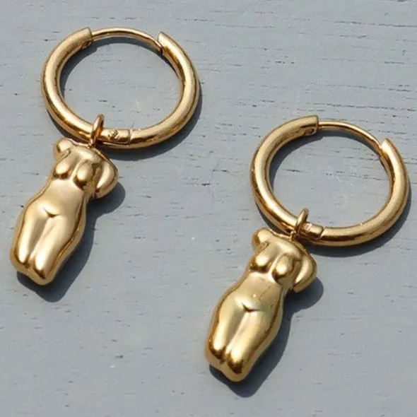 Earrings Jewelvers 18K GoldFilled Female Figure Earrings