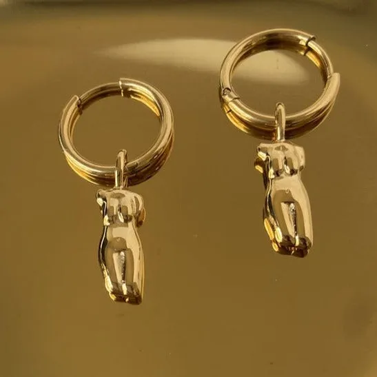 Earrings Jewelvers 18K GoldFilled Female Figure Earrings Earrings Jewelvers 18K GoldFilled Female Figure Earrings