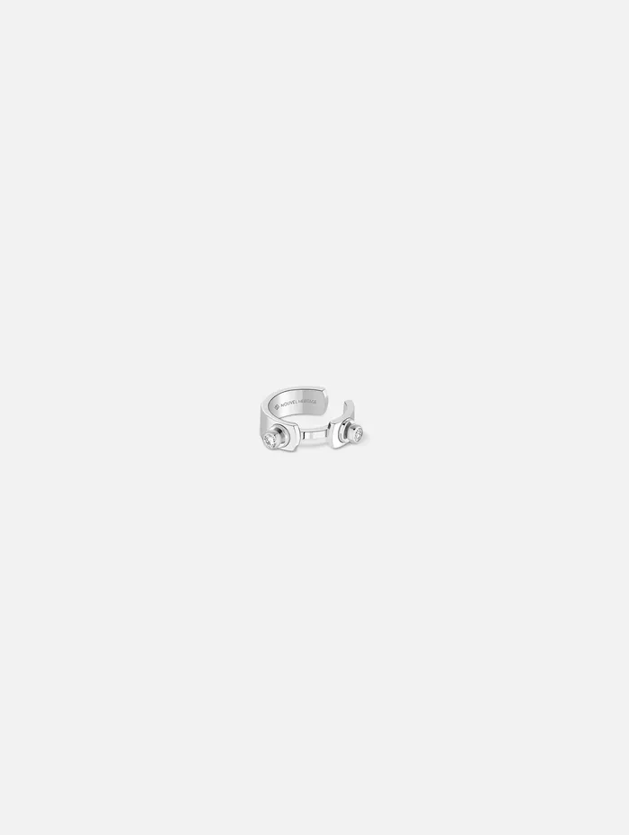 Earrings Monday Morning Ear Cuff in White Gold Mood
