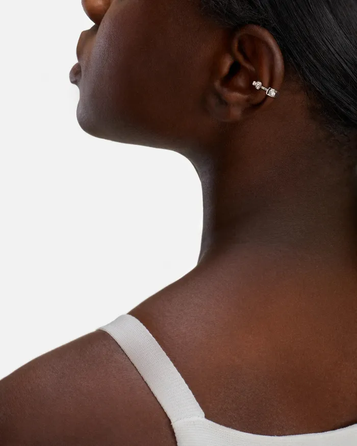 Earrings Monday Morning Ear Cuff in White Gold Mood Earrings Monday Morning Ear Cuff in White Gold Mood