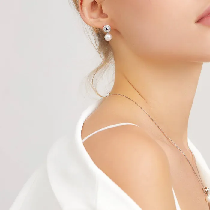 Earrings Ocean Star Freshwater Pearl Earrings WE00046 Pearly Lustre