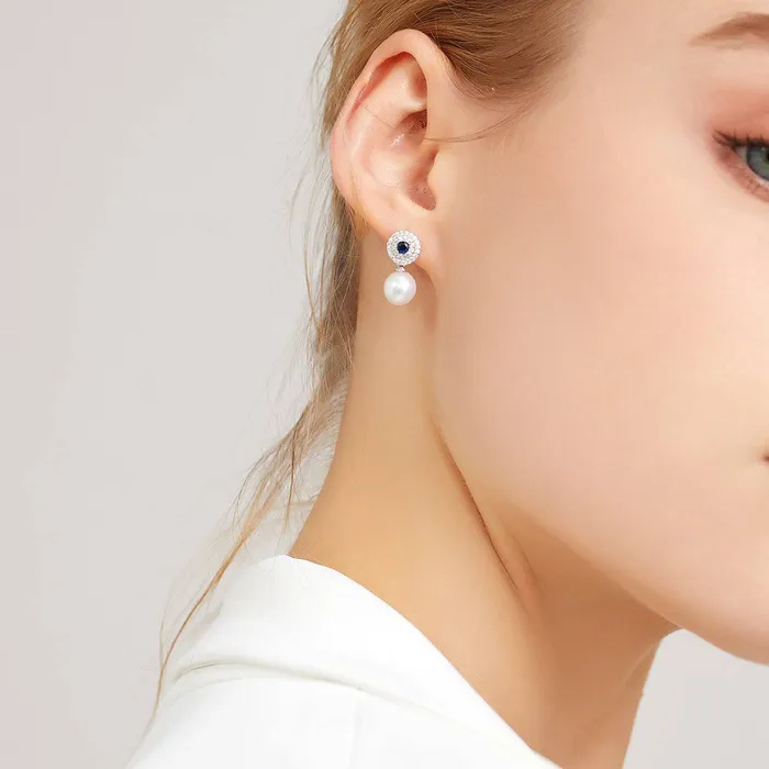 Earrings Ocean Star Freshwater Pearl Earrings WE00046 Pearly Lustre