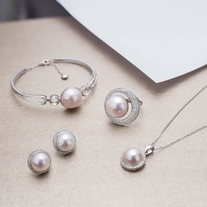 Earrings Pearly Lustre 18K Diamond Edison Mabe Pearl Earrings KE00122 Si Dian Jin