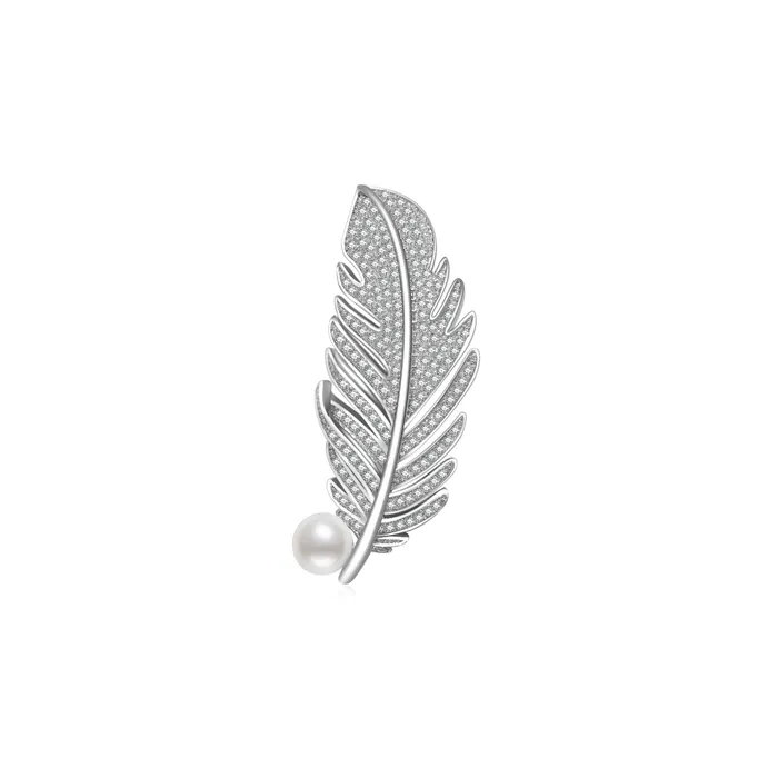 Earrings Pearly Lustre Elegant Freshwater Pearl Brooch WC00038