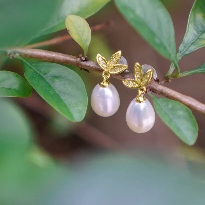 Earrings Pearly Lustre Elegant Freshwater Pearl Earrings WE00385