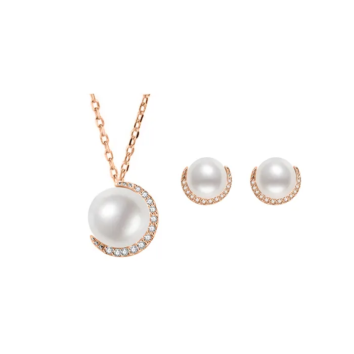 Earrings Pearly Lustre Elegant Freshwater Pearl Set WS00080