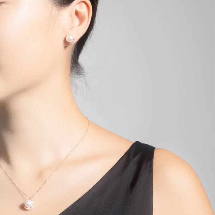 Earrings Pearly Lustre Elegant Freshwater Pearl Set WS00080