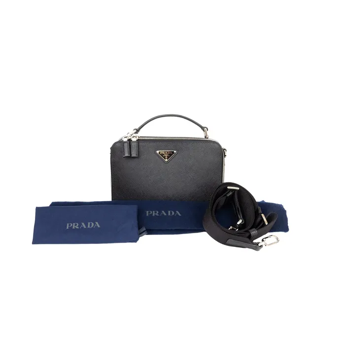 Earrings PreOwned Prada Saffiano Medium Brique Bag Prada