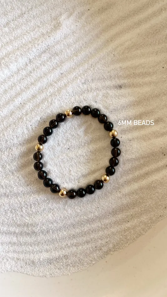 Earrings SMOKEY QUARTZ BEADED BRACELETS GOLD Stylin By Aylin