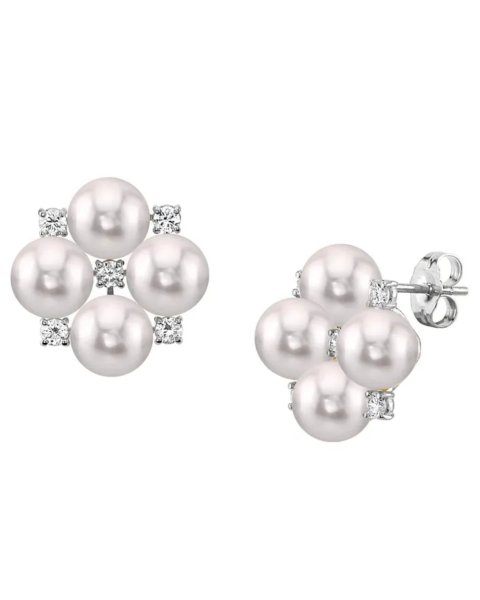 Earrings spt Akoya Pearl Diamond Renee Earrings