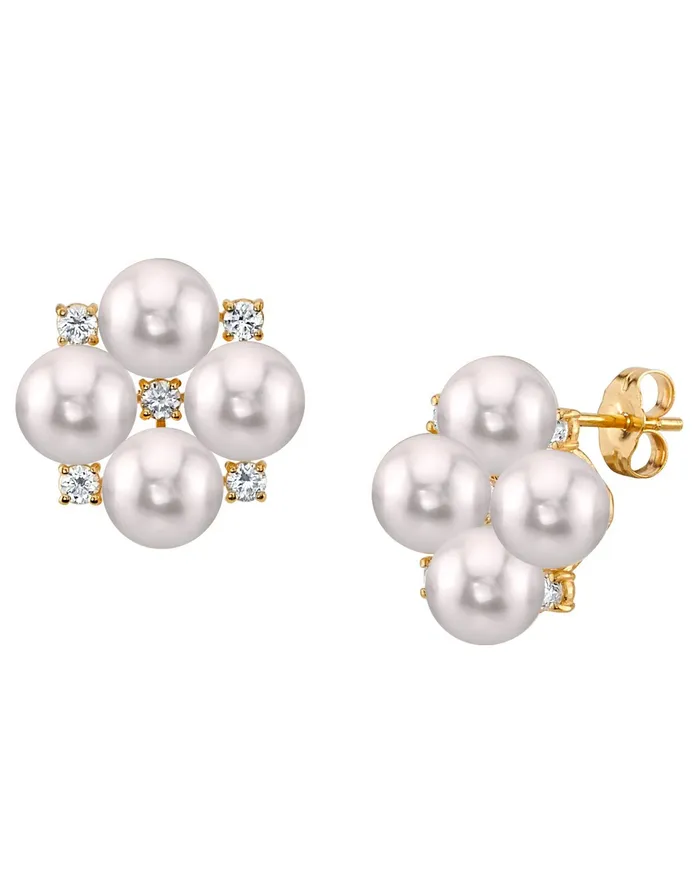 Earrings spt Akoya Pearl Diamond Renee Earrings